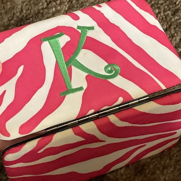 Pink & White with a Green K Zebra Wallet - Picture 9 of 10